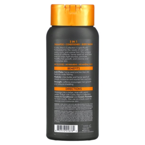 Cantu Mens Collection 3-in-1 Shampoo Conditioner Body Wash -13.5 oz