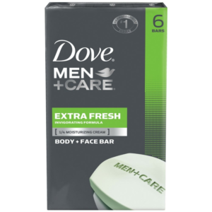 Dove Men+Care Extra Fresh Body+Face Bar – 3.75Oz (106g) – Pack of 6