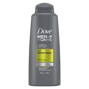 Dove Men+Care SportCare Active+Fresh 3 in 1 Shampoo 20.4 oz (603ml)
