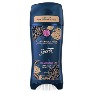 Secret Rose & Geranium, Aluminium Free Deodorant for Women – 2.6 oz (73g)